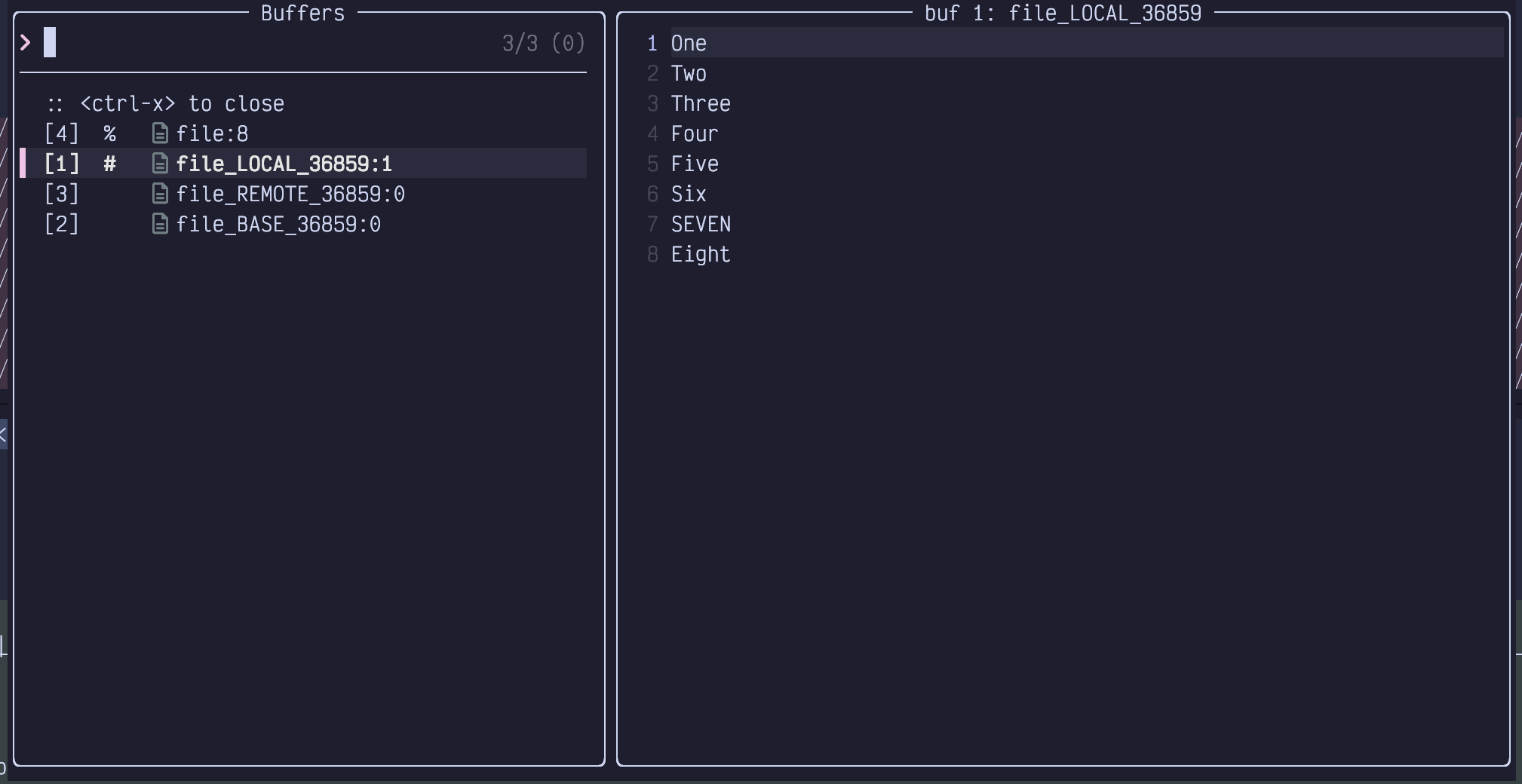 mergetool buffer numbers dark