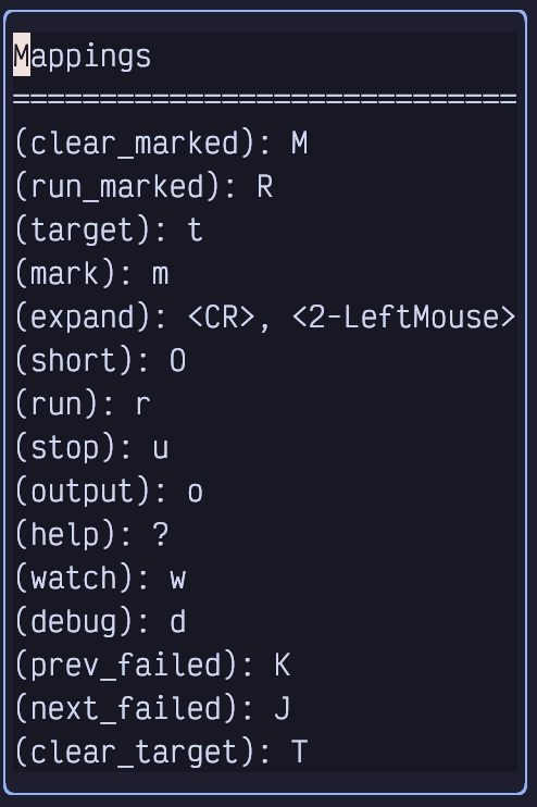 summary mappings dark